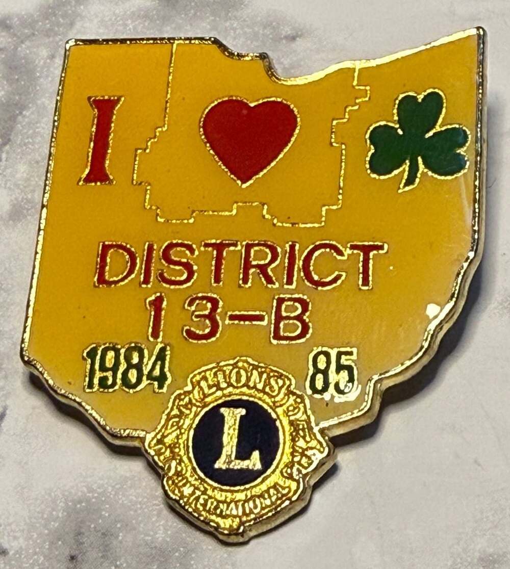 Lions Club Pin Ohio District 13 Fraternal Pin